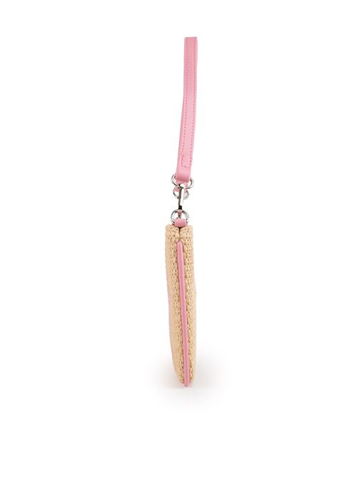Borsa Parisienne effetto rafia con logo rosa Mc2 Saint Barth | PARISIENNE MINI00239H 1121 EMB